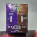Gold Silver 2g 2 in 1 Cartridge (D8 + THCP + HHC-R + D10)