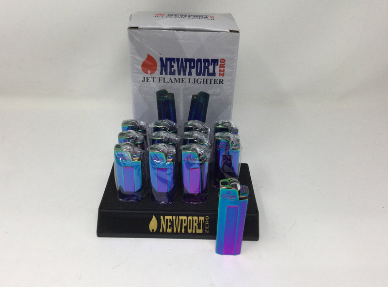 Newport Zero Jet Flame Lighters Engraved 12 Ct