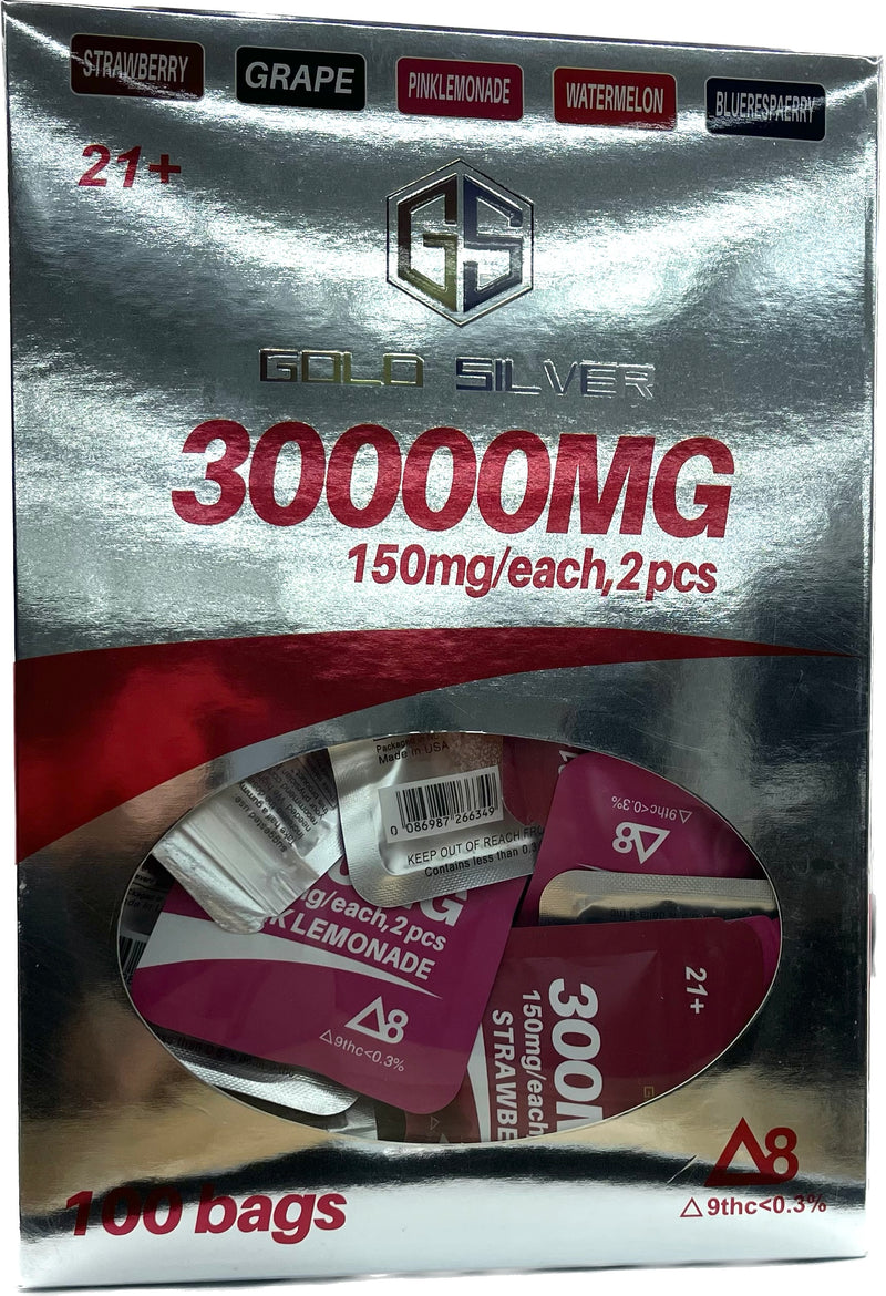 GOLD SILVER 30000MG D8 100x2Gummy in pack